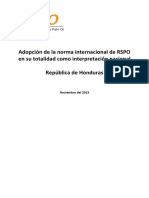 Adoption of The International RSPO Criteria in Its Entirety As A National Interpretation Spanish