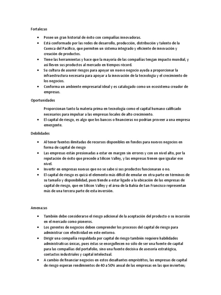 Silicon Valley | PDF | Capital de riesgo | Finanzas corporativas