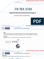 Ebtx Tex 3103: Apparel Manufacturing Technology II