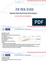 Apparel Manufacturing Technology II Lecture on Stitch Classification