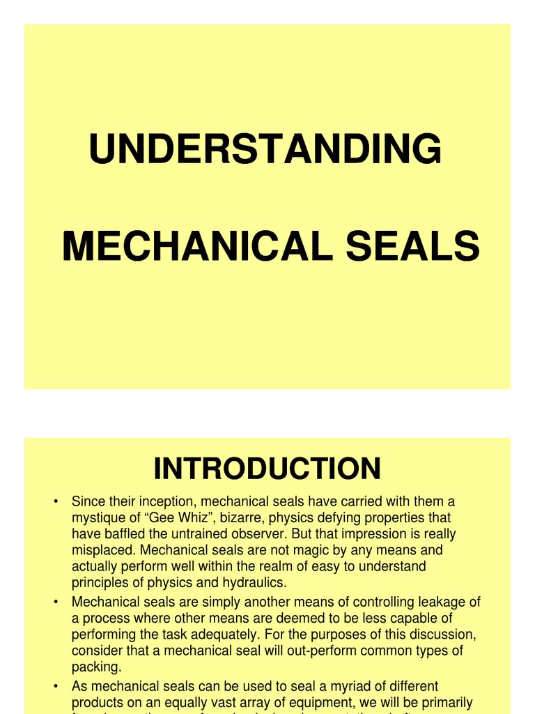 Mechanical Seals Mode) PDF Pump Applied And
