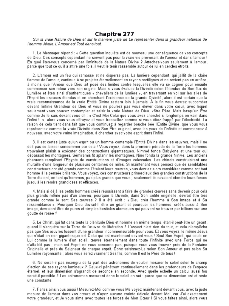 La Vraie Nature de Dieu et l'Amour | PDF
