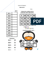 FICHA DE TRABAJO TABLA DEL 5