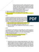 RESPOSTAS 2022 Questionário - 1o Bimestre - FALÊNCIA - 2022