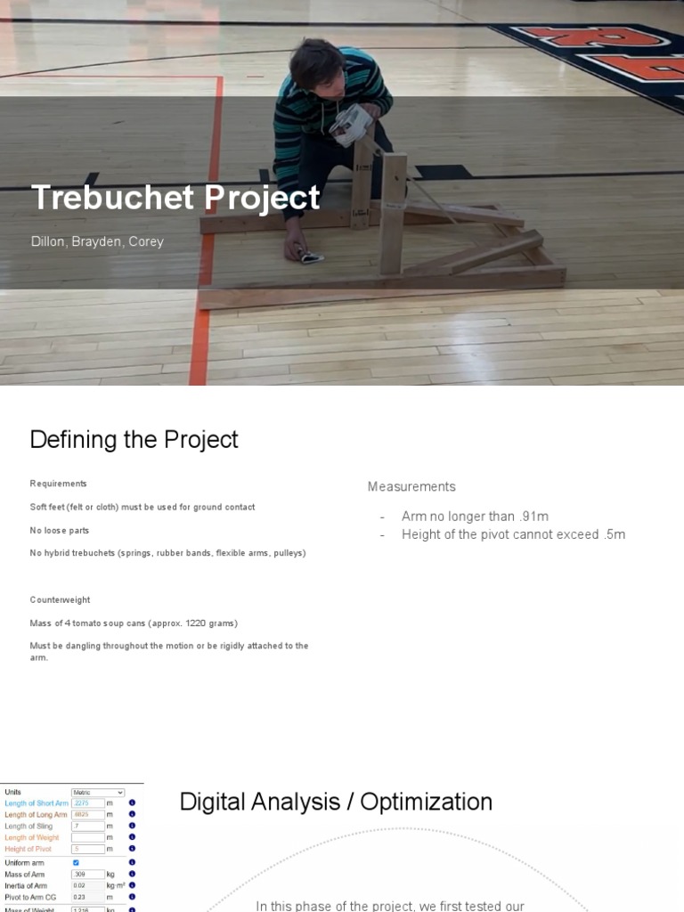 Trebuchet Project | PDF | Weight | Simulation