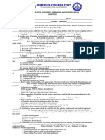 Q3 SUMMATIVE ASSESSMENT in Reading and Writing