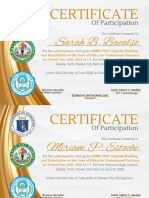Certificate: Sarah B. Bacalso