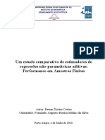 Comparação de estimadores de regressão não-paramétrica aditiva