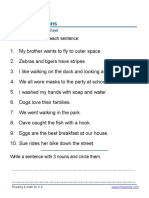 Grade 2 Grammar Worksheet Identify Nouns Sentences 2