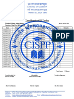 Time Sheet For GEP Teacher: Kingdom of Cambodia