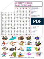 Jobs-Occupations Find and Circle The Words in The Wordsearch Puzzle and Number The Pictures 5432