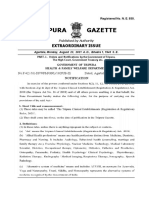 Tripura Gazette: Extraordinary Issue