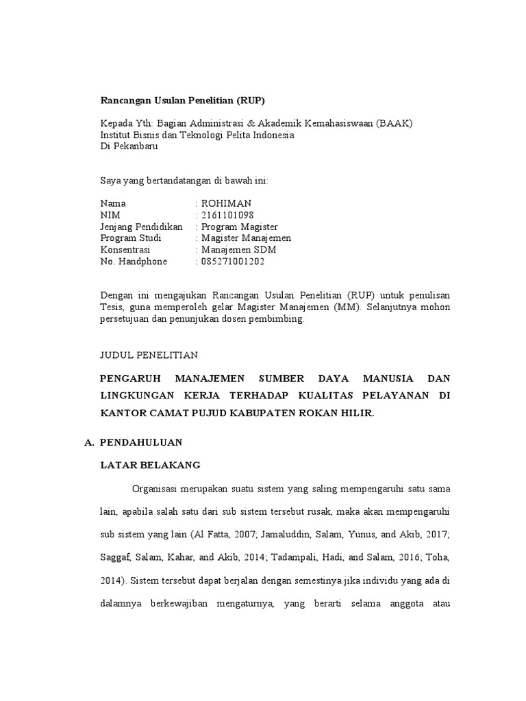 Pengaruh SDM dan Lingkungan Kerja | PDF