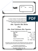 Undangan Tahlil 3 Juli 2022