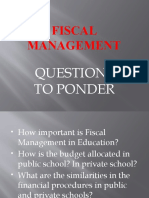 Fiscal Management Questions