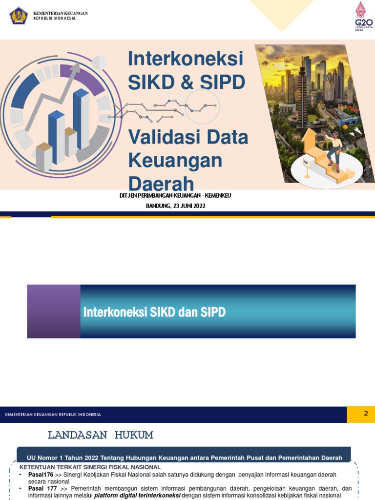 Interkoneksi SIKD dan SIPD Kemenkeu | PDF