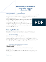 Planificamos La Carta Abierta Frente A Los Procesos Electorales 2021