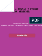 Aprender a Pensar y Pensar Para Aprender