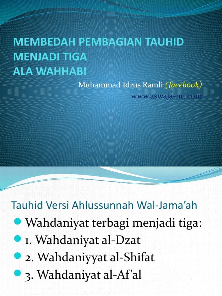 Membedah Pembagian Tauhid Menjadi Tiga | PDF