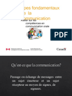 Principes Fondamentaux de La Communication Atelier Sur Les Competences en Communication Orale