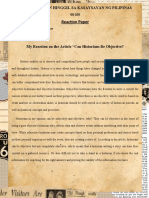 Reaction Paper: Mga Babasahin Hinggil Sa Kasaysayan NG Pilipinas