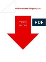 Anatomie Si Fiziologie Umana Si Genetica - Subiectul II - Variante 001-100 - An 2008