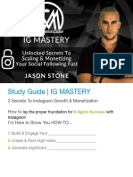 Study Guide - IG MASTERY: 3 Ecrets To Instagram Growth & Monetization