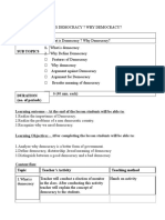 Class IX Topic Sub Topics 1. What Is Democracy: Learning Outcome - at The End of The Lesson Students Will Be Able To