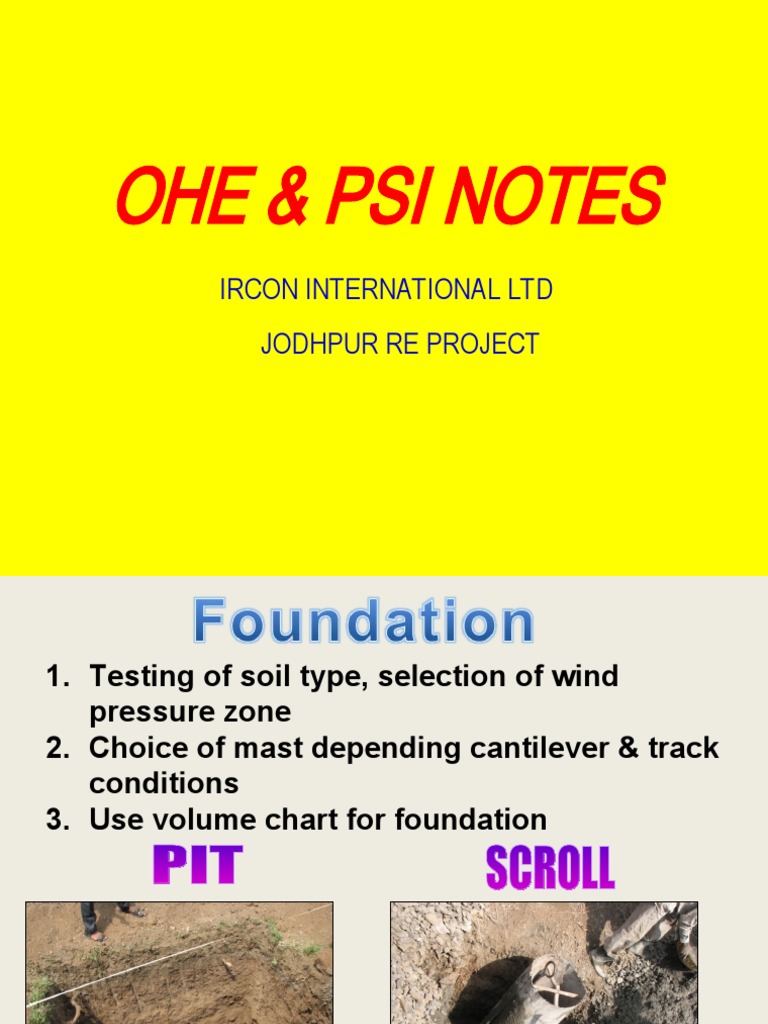Ohe & Psi Notes: Ircon International LTD Jodhpur Re Project | PDF ...