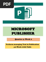 Microsoft Publisher: Quarter 4-Week 2