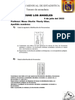 Examen de Estadistica 3ero de Secundaria