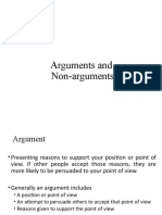 Arguments and Non-Arguments