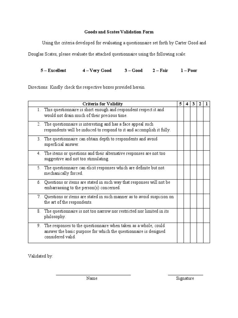 Goods and Scates Validation Form | PDF