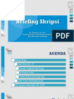 Materi Briefing Skripsi Jurusan Computer Science BINUS Online Learning Periode Genap 2021 - 2022 P1