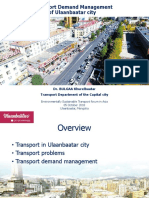 Transport Demand Management of Ulaanbaatar City