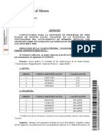 Publicación - Anuncio - ANUNCIO RESULTADO CUARTA PRUEBA (SEGUNDA PARTE) - SUPUESTO PRÁCTICO. CONVOCATORIA 3 PLAZAS POLICÍA LOCAL. OEP 2018 y 2020