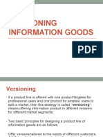 Versioning Information Goods