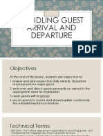 Handling Guest Arrival and Departure