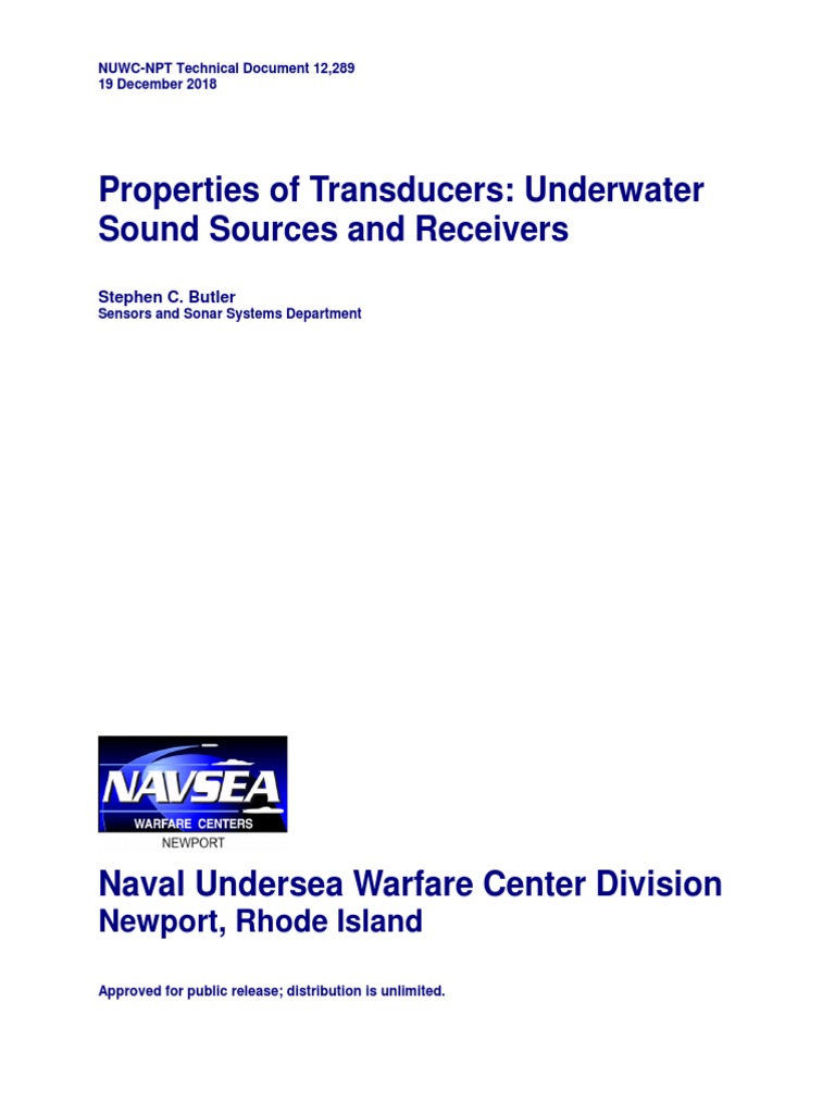 Underwater Transducer Properties | PDF | Sonar | Piezoelectricity