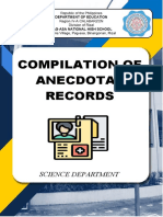 Compilation of Anecdotal Records