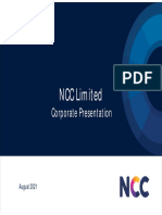 NCC - Investor Presentation - Q1FY22