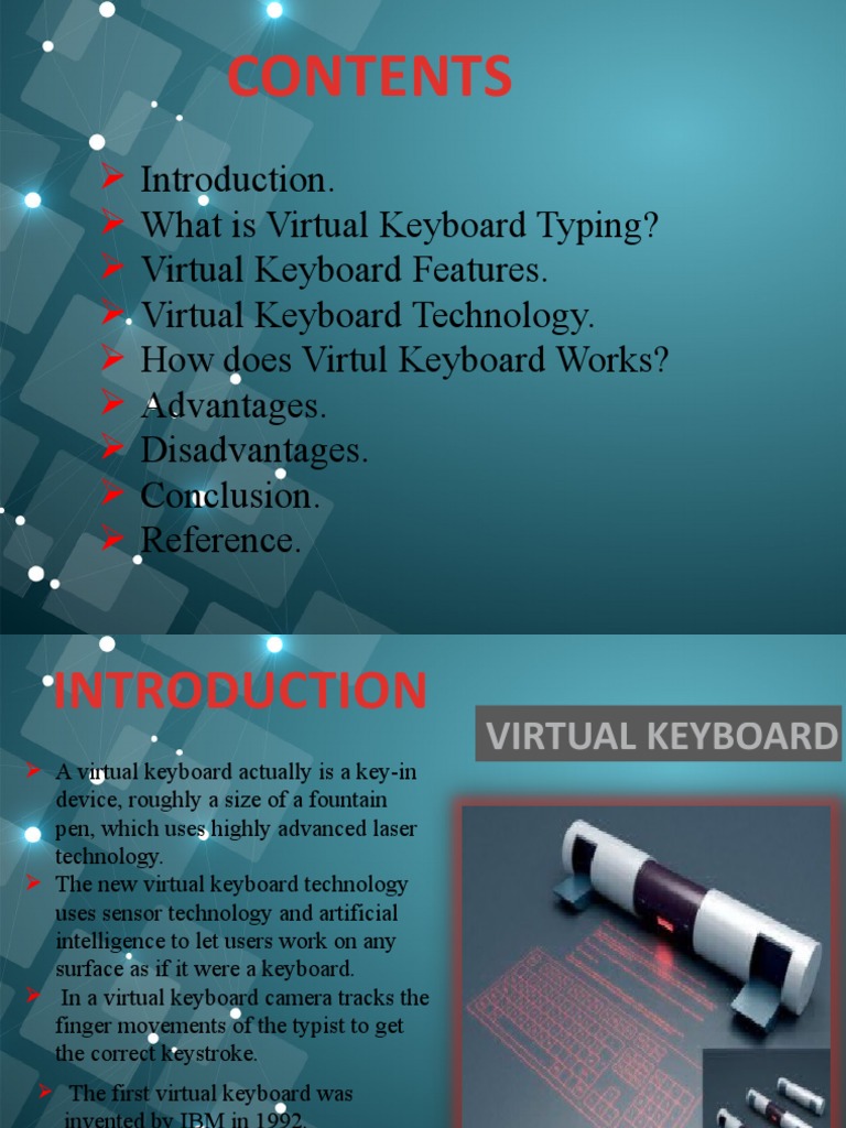 Virtual Keyboard Typing PDF Computer Keyboard Optics