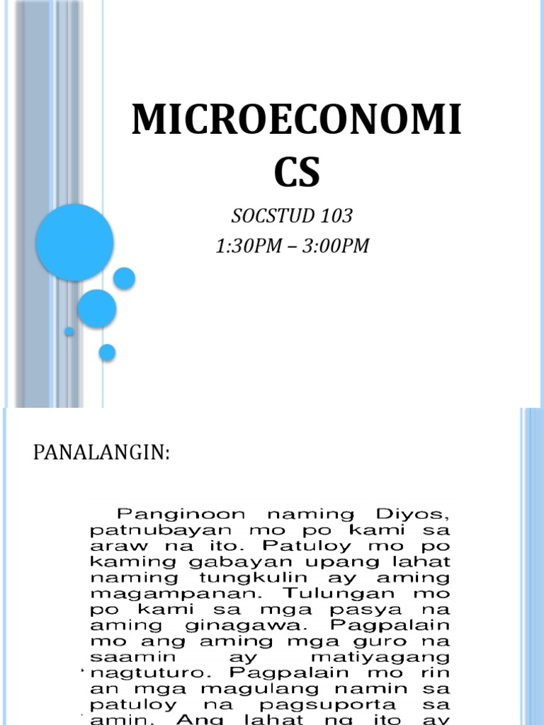 Microeconomics PPT | PDF