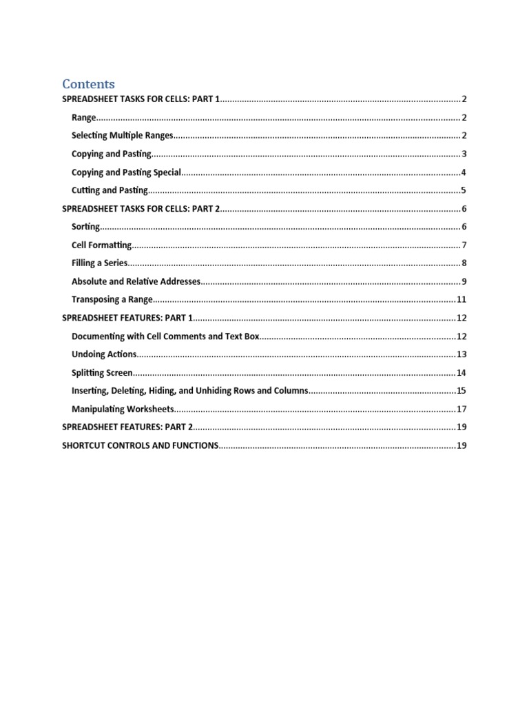 Essential excel skills pdf spreadsheet microsoft excel