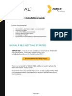 Signal Free - Nstallation Instructions