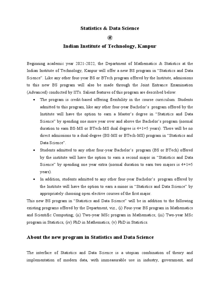 Sds Iitk Handout Pdf Machine Learning Statistics