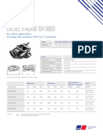 Diesel Engine 6H 1800: Engine Dimensions (LXWXH) MM (In) Mass, Dry KG (LBS)