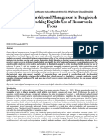 The Role of Leadership and Management in Bangladesh to Facilitate Teaching English Use of Resources in Focus