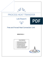 Process Heat Transfer Lab Report: Free and Forced Convection Unit