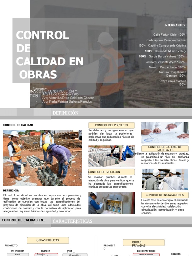 Control de Calidad en Obras Públicas y Privadas - Gespro 2 | PDF ...